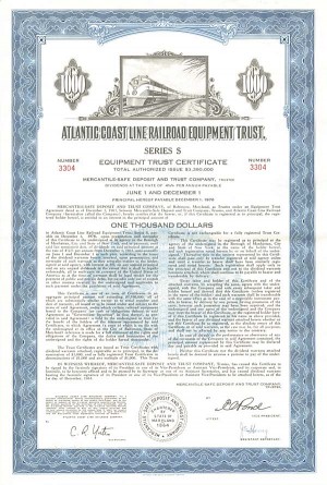 Atlantic Coast Line Railroad Equipment Trust